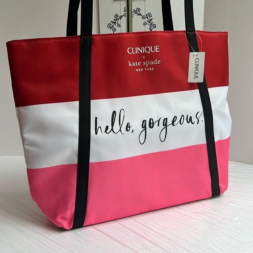 Kate Spade Red and Pink Tote Bag